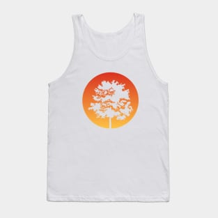 Elegant Tree Silhouette and The Sun I Tank Top